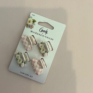 Goody x MacKenzie-Childs Pink Checkered Claw Clips